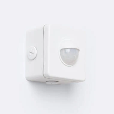 Sensor de Movimiento PIR Crepuscular 240º de Superficie Exterior IP65 con Mando