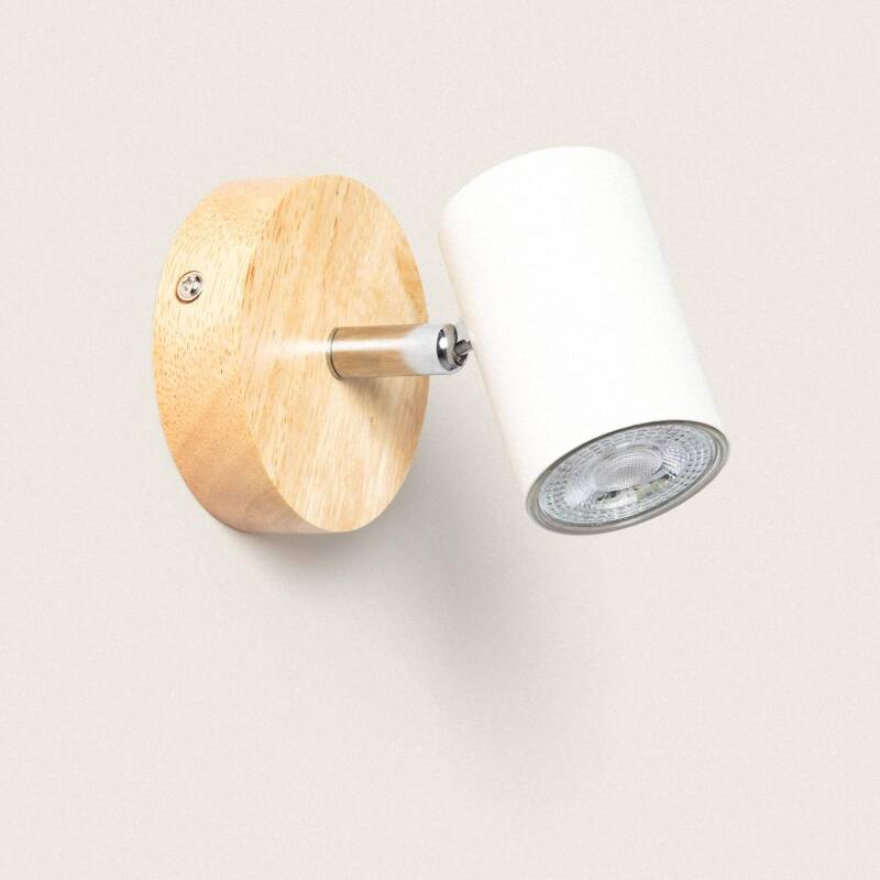 Imagen de Lámpara de Techo Orientable Madera 1 Foco Albus