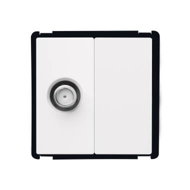 Tomada Satélite + Tampa Cega Modern