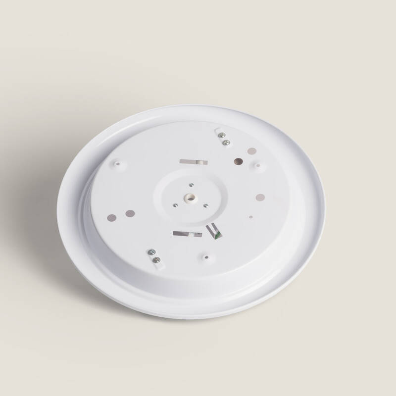 Imagem de Plafon LED Teto 2x E27 Circular com Sensor de Movimento PIR e Crepuscular Design