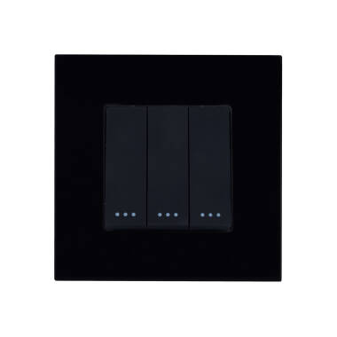 Interruptor Triple Comutado com Moldura PC Modern