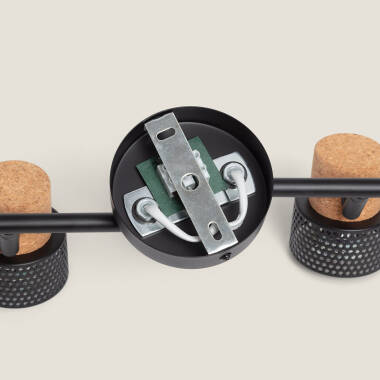 Imagen de Lámpara de Techo Metal y Corcho Cuatro Focos Liksy