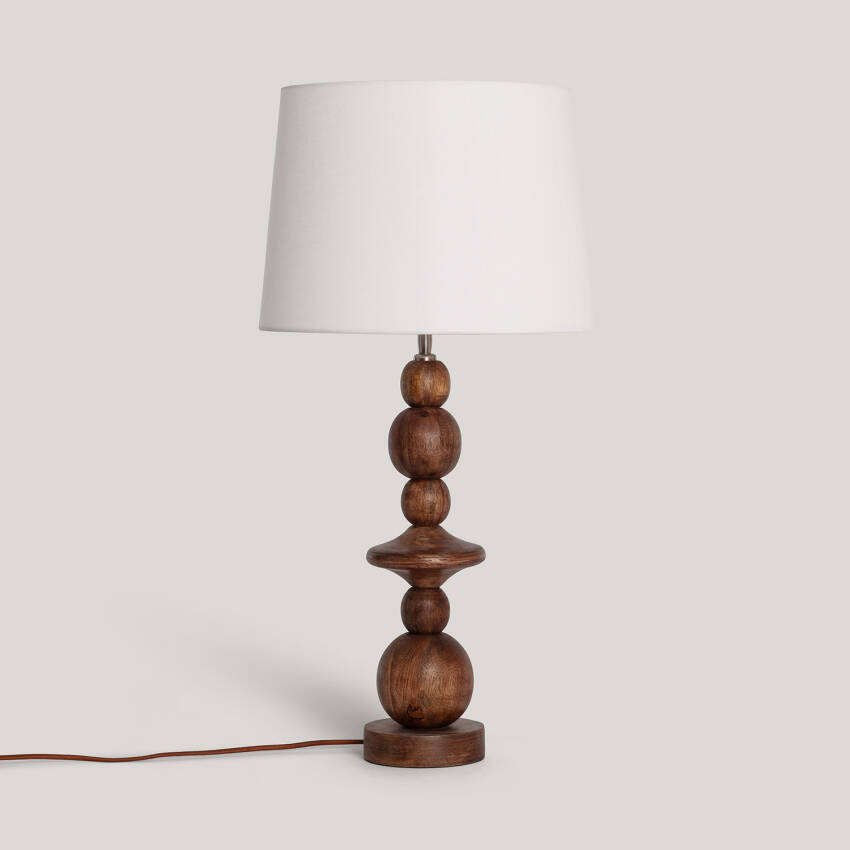 Candeeiro de Mesa Madeira Tanish ILUZZIA
