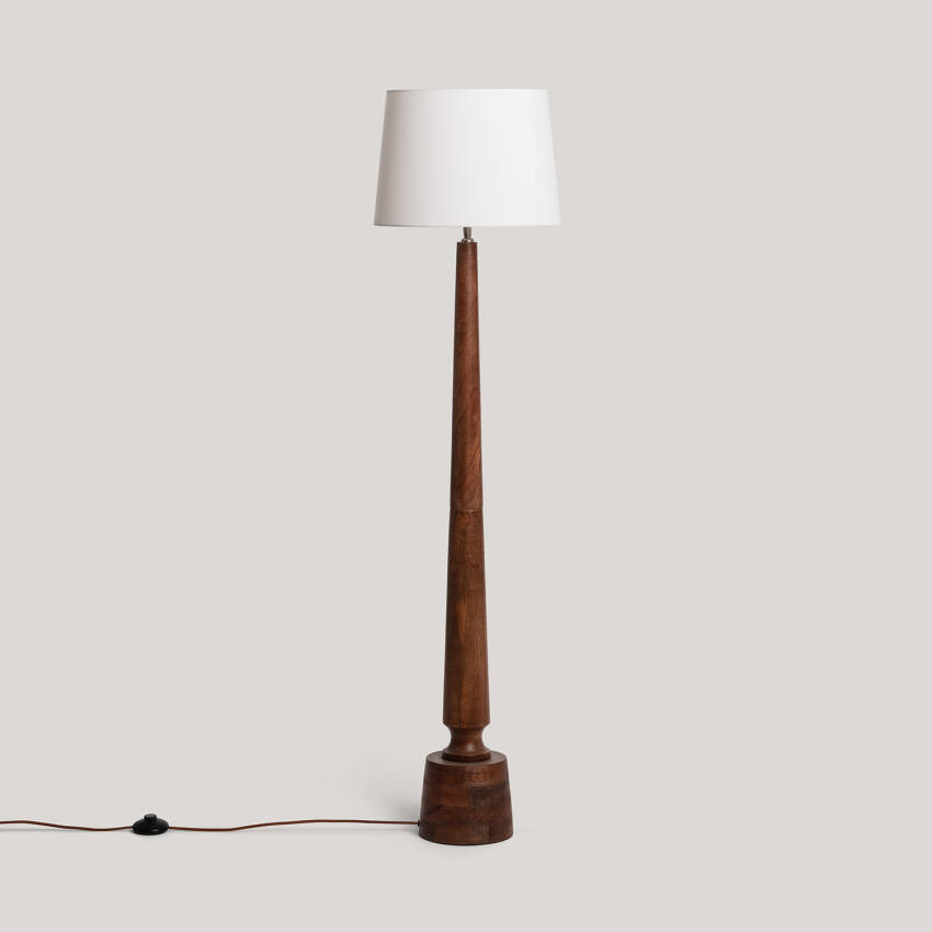 Candeeiro de Pé Madeira Kehna ILUZZIA 