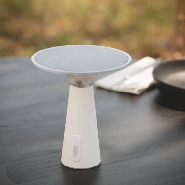 Lámpara de Mesa Solar Exterior LED Metal Portátil con Batería USB Recargable Soucha