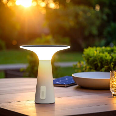 Imagem de Candeeiro de Mesa Solar para Exterior LED 3W Portátil com Bateria Recarregável USB Soucha