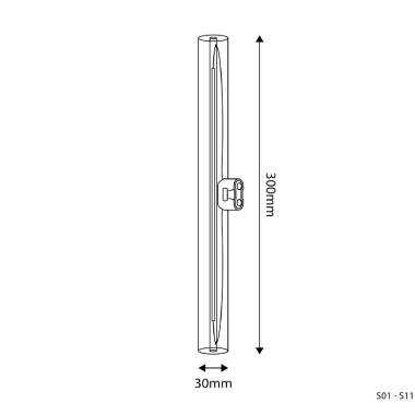 Imagen de Bombilla Filamento Lineal 50cm LED S14d 7W 620Lm 2700K Regulable Creative-Cables BB-S02