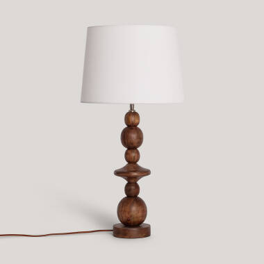 Candeeiro de Mesa Madeira Tanish ILUZZIA