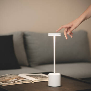 Imagen de Lámpara de Mesa LED Portátil Metal con Batería USB Recargable Zimba