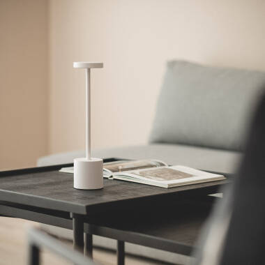 Imagen de Lámpara de Mesa LED Portátil Metal con Batería USB Recargable Zimba