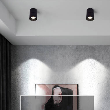 Aplique LED 30W de Alumínio Circular Preto New Onuba