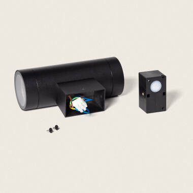 Imagen de Aplique de Pared Exterior Aluminio Iluminación Doble Cara Negro Oakham