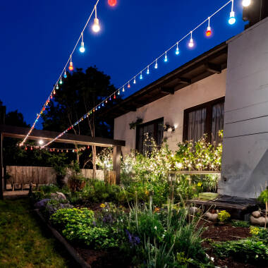 Imagen de Guirnalda Exterior con Bombillas LED E27 5.5m IP65 Blanco