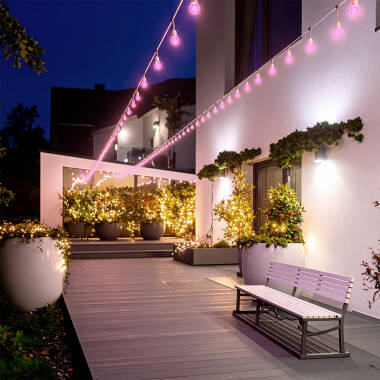 Imagen de Guirnalda Exterior con Bombillas LED E27 5.5m IP65 Blanco