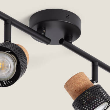 Imagen de Lámpara de Techo Metal y Corcho Cuatro Focos Liksy