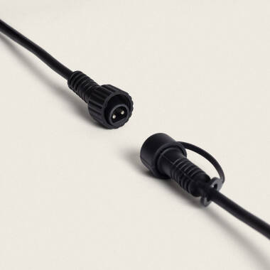 Imagem de Kit Grinalda Luzes Exterior 5m Preto + 5 Lâmpadas Filamento LED E27 24V