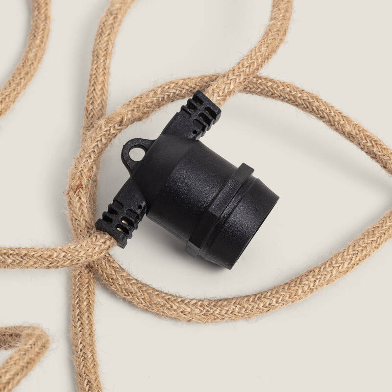 Imagen de Guirnalda Hemp Naturae Luces Exterior 10 Portalámparas Textil Natural 10m IP65