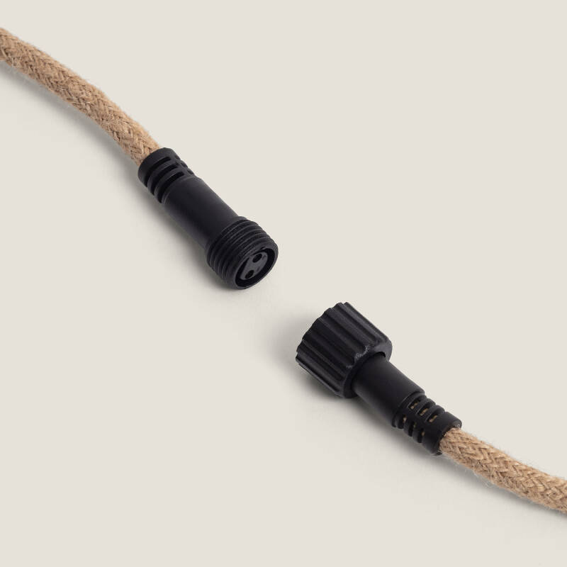 Imagen de Guirnalda Hemp Naturae Luces Exterior 10 Portalámparas Textil Natural 10m IP65