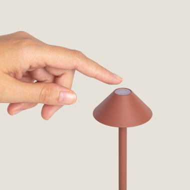 Imagem de Candeeiro de Mesa LED Portátil para Exterior Metal com Bateria Recarregável Magatzi