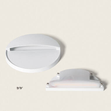 Imagen de Aplique de Pared Exterior LED 6.5W CCT Seleccionable Aluminio Superficie Circular Jade
