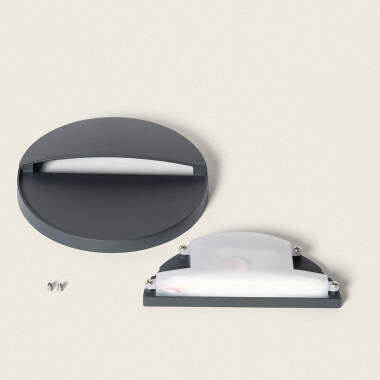 Imagen de Aplique de Pared Exterior LED 6.5W CCT Seleccionable Aluminio Superficie Circular Jade