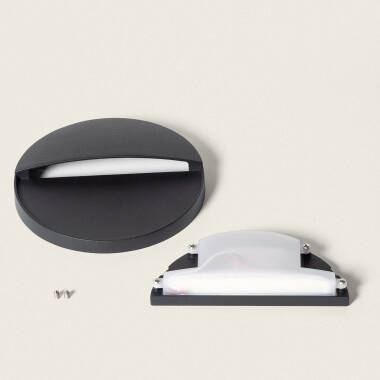 Imagen de Aplique de Pared Exterior LED 6.5W CCT Seleccionable Aluminio Superficie Circular Jade