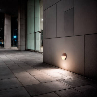 Aplique de Pared Exterior LED 3W CCT Seleccionable Superficie Circular Jade
