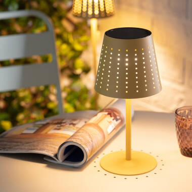 Lámpara de Mesa Solar Exterior LED Portátil con Batería USB Recargable Banate