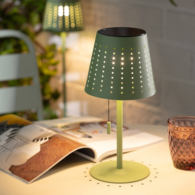 Lámpara de Mesa Solar Exterior LED Portátil con Batería USB Recargable Banate