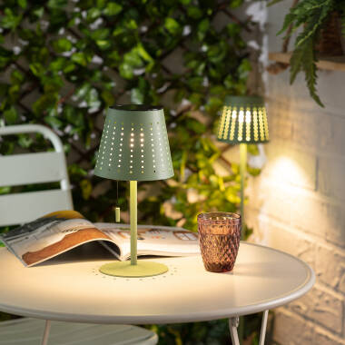 Imagem de Candeeiro de Mesa Solar Exterior LED 3W Portatil com Bateria USB Recarregável Banate 