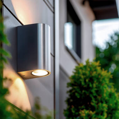 Aplique de Pared Exterior Aluminio Iluminación Doble Cara Big Gala