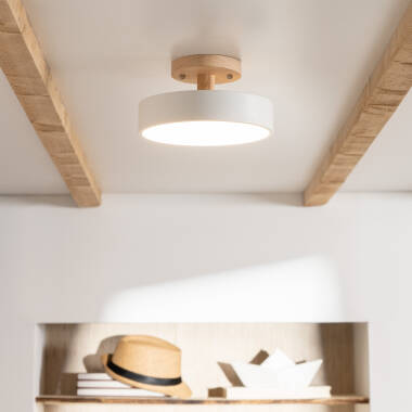 Lámpara de Techo LED 12W Madera y Metal CCT Seleccionable Whisty
