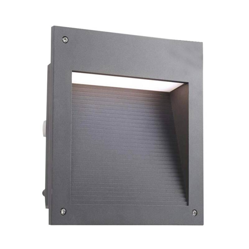 Imagem de Baliza Exterior LED 22.5W Encastrável Parede Micenas Square Cinza Urbano LEDS-C4 05-9885-Z5-CM