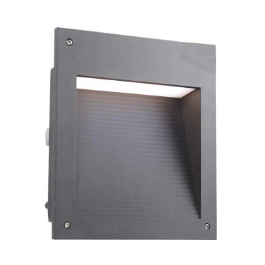 Baliza Exterior LED 22.5W Encastrável Parede Micenas Square Cinza Urbano LEDS-C4 05-9885-Z5-CM