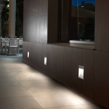 Imagem de Baliza Exterior LED 22.5W Encastrável Parede Micenas Square Cinza Urbano LEDS-C4 05-9885-Z5-CM