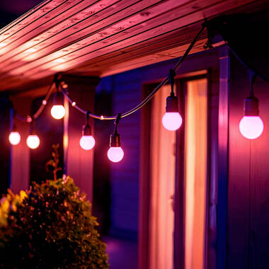 Imagen de Guirnalda Exterior con Bombillas LED E27 5.5m IP65 Negro