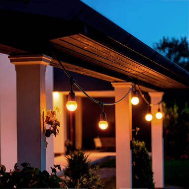 Imagen de Guirnalda Exterior con Bombillas LED E27 5.5m IP65 Negro