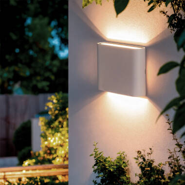 Aplique de Pared Exterior LED 6W Aluminio Cuadrado Iluminación Doble Cara Luming Blanco