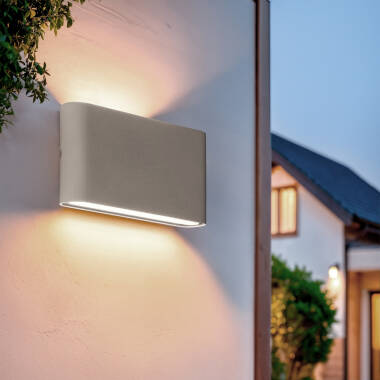 Aplique de Pared Exterior LED 12W Aluminio Rectangular Iluminación Doble Cara Luming Blanco