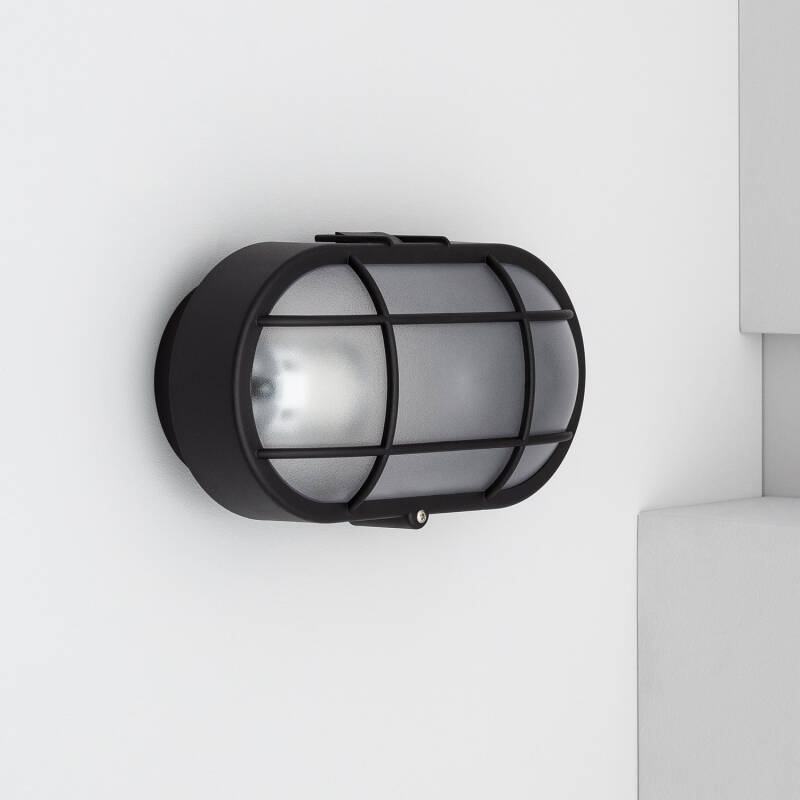 Imagen de Plafón Oval para Exterior 220x120 mm Hublot Rejilla