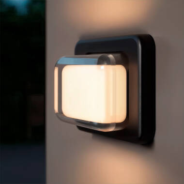 Imagen de Aplique de Pared Exterior LED 10W Iluminación Rectangular Negro Gulpos