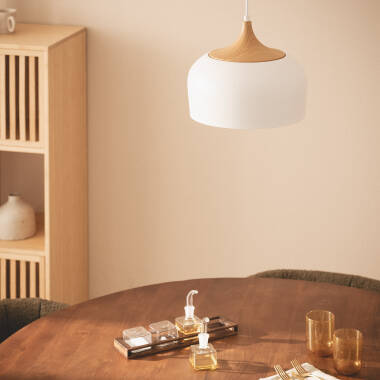 Imagen de Lámpara Colgante Metal y Madera Serena