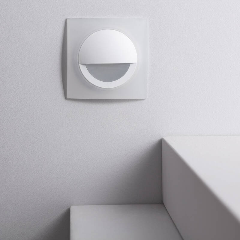 Imagen de Baliza LED 3W Empotrable Pared Cuadrado Blanco Occulare
