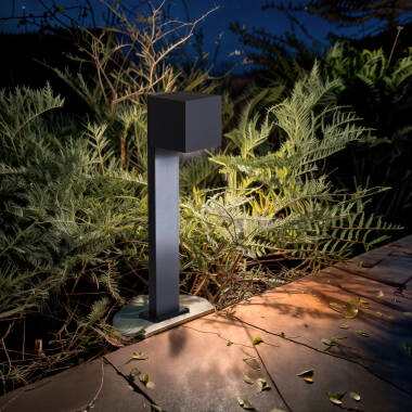 Baliza Exterior Solar LED Superficie Pie 80cm Aluminio Denny