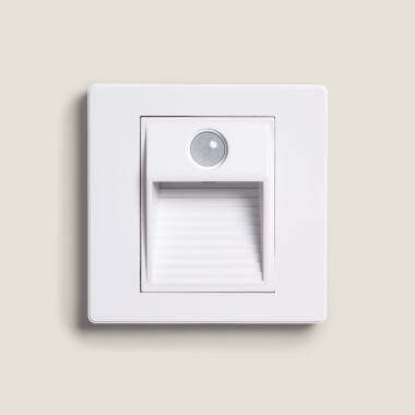 Imagen de Baliza de Pared LED Empotrable con Sensor PIR Olite para Caja Universal