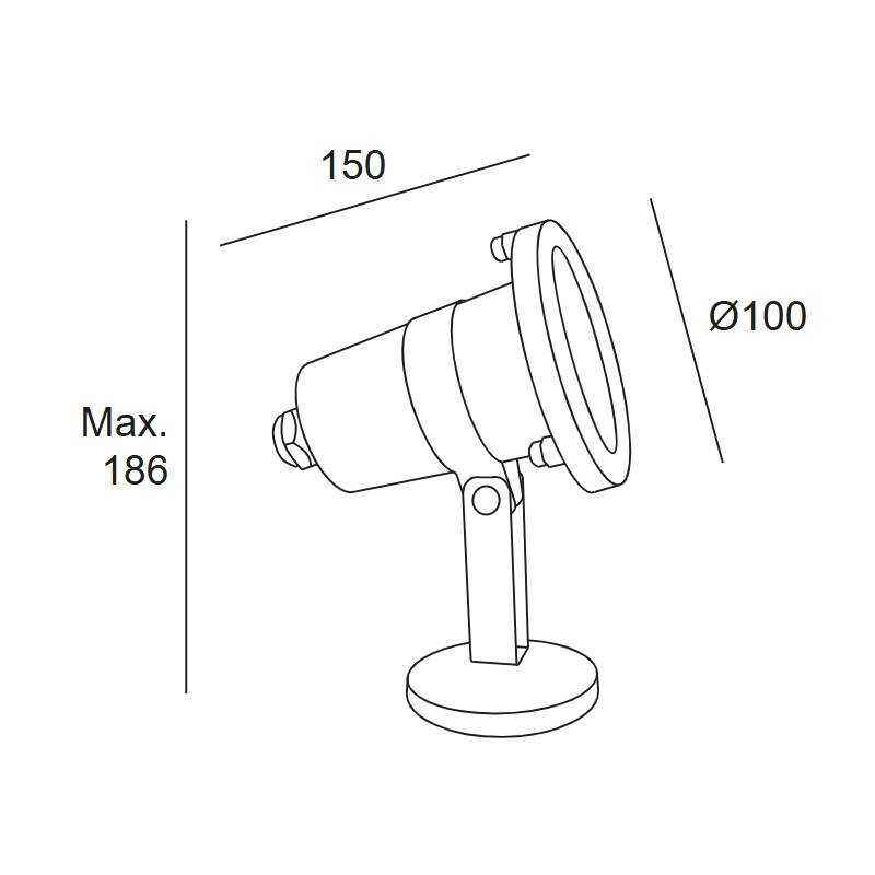 Imagem de Foco Exterior Superfície Chão Helio AISI 316 Aço Inoxidável GU10 LEDS-C4 05-9310-CA-37