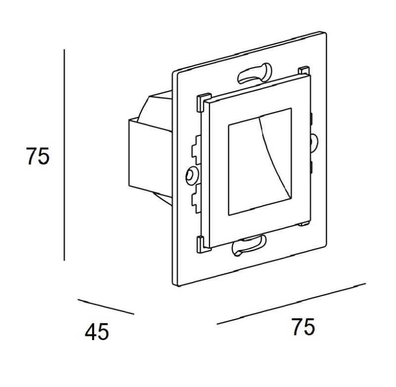 Imagen de Baliza exterior LED 1.4W Empotrable Pared Click LEDS-C4 05-E141-05-CL