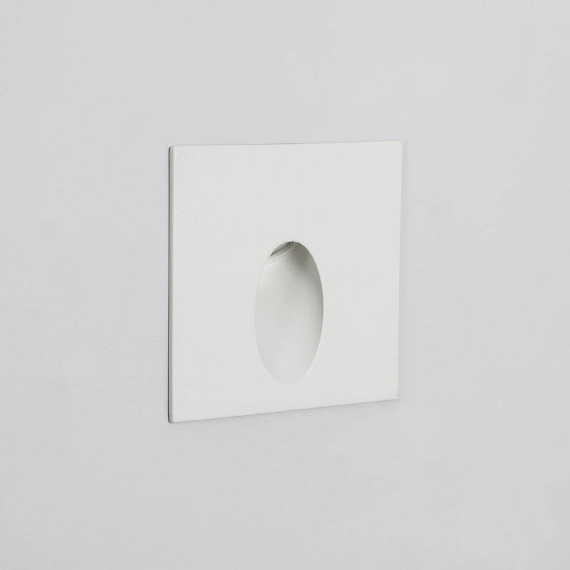 Imagen de Baliza Exterior LED 3W Empotrable Pared Cuadrado Blanco Ellis