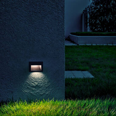 Imagen de Baliza Exterior LED 5W Empotrable Pared Negro Goethe Horizon