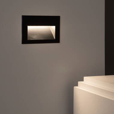 Imagem de Baliza de Parede LED 5W de Alumínio Preto para Exterior Goethe Horizon